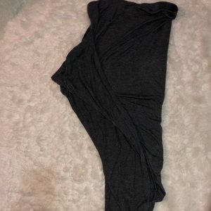Gray asymmetrical skirt